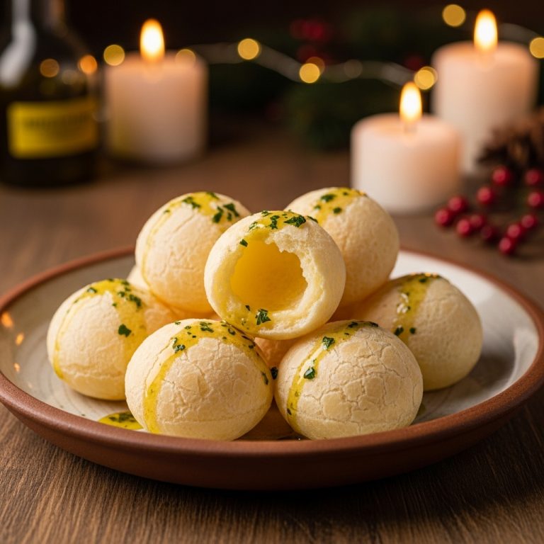 Mouthwatering Brazilian Cheese Bread (Pão de Queijo) with Herb-Infused Olive Oil
